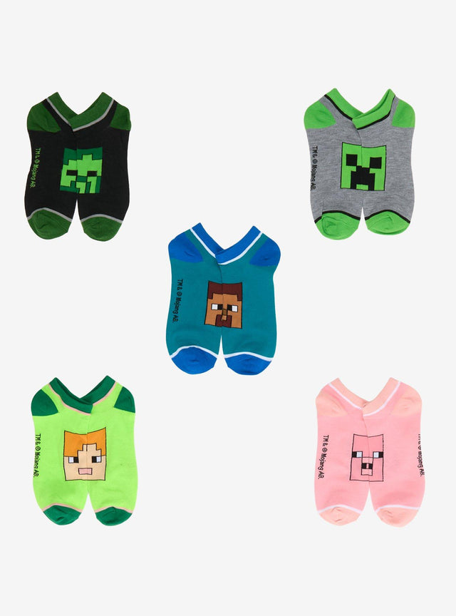 Calcetines invisibles Minecraft, set de 5 pares