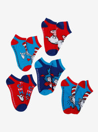 Dr. Seuss: calcetines invisibles Cat in the Hat, 5 pares