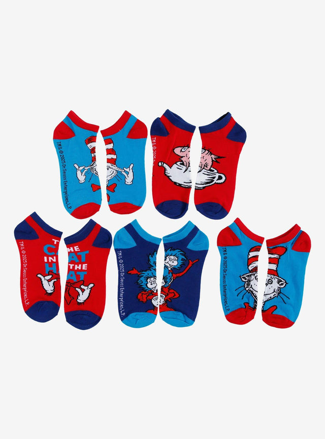 Dr. Seuss: calcetines invisibles Cat in the Hat, 5 pares