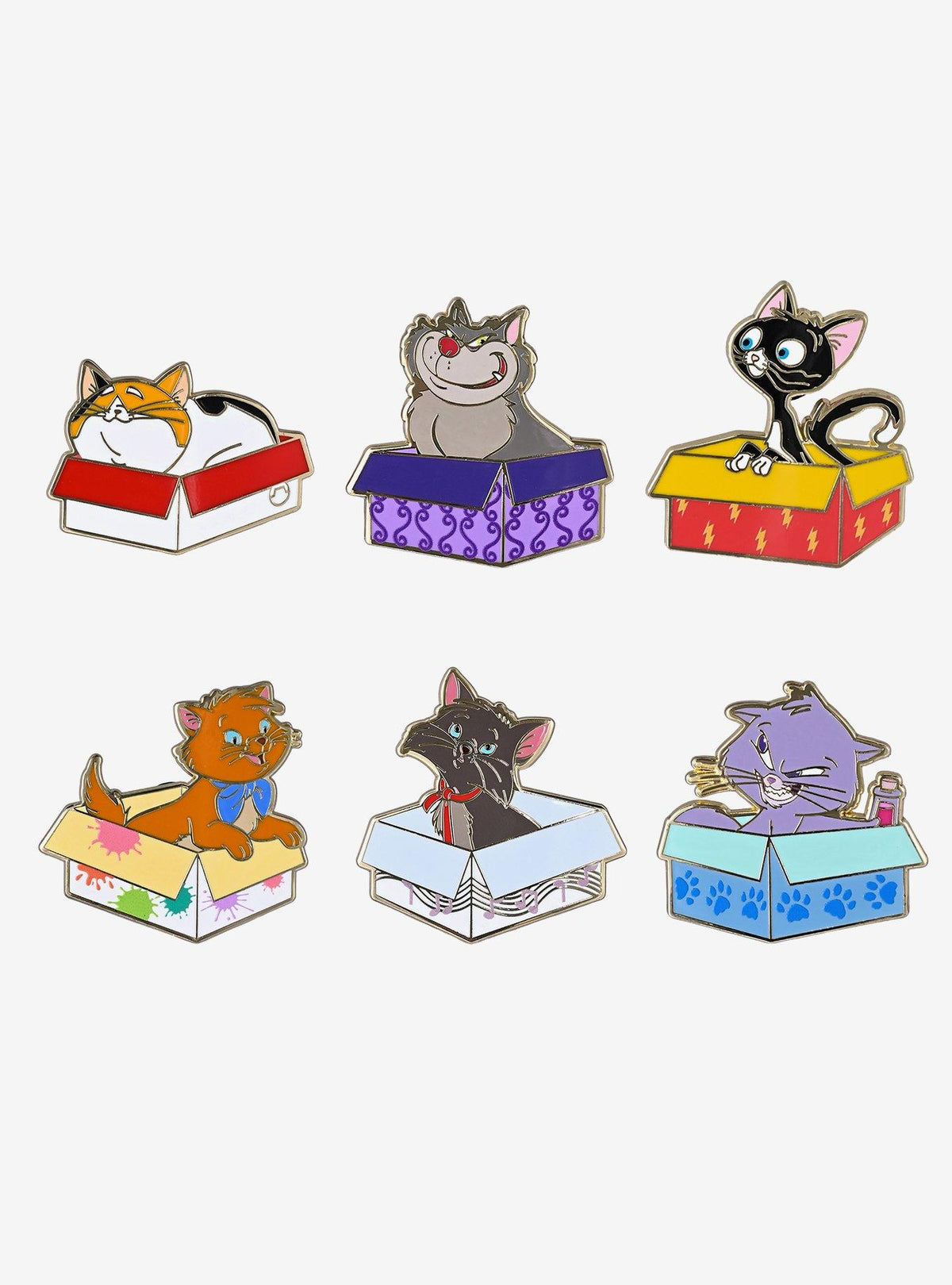 Pin esmaltado sorpresa de gatos Disney en cajas