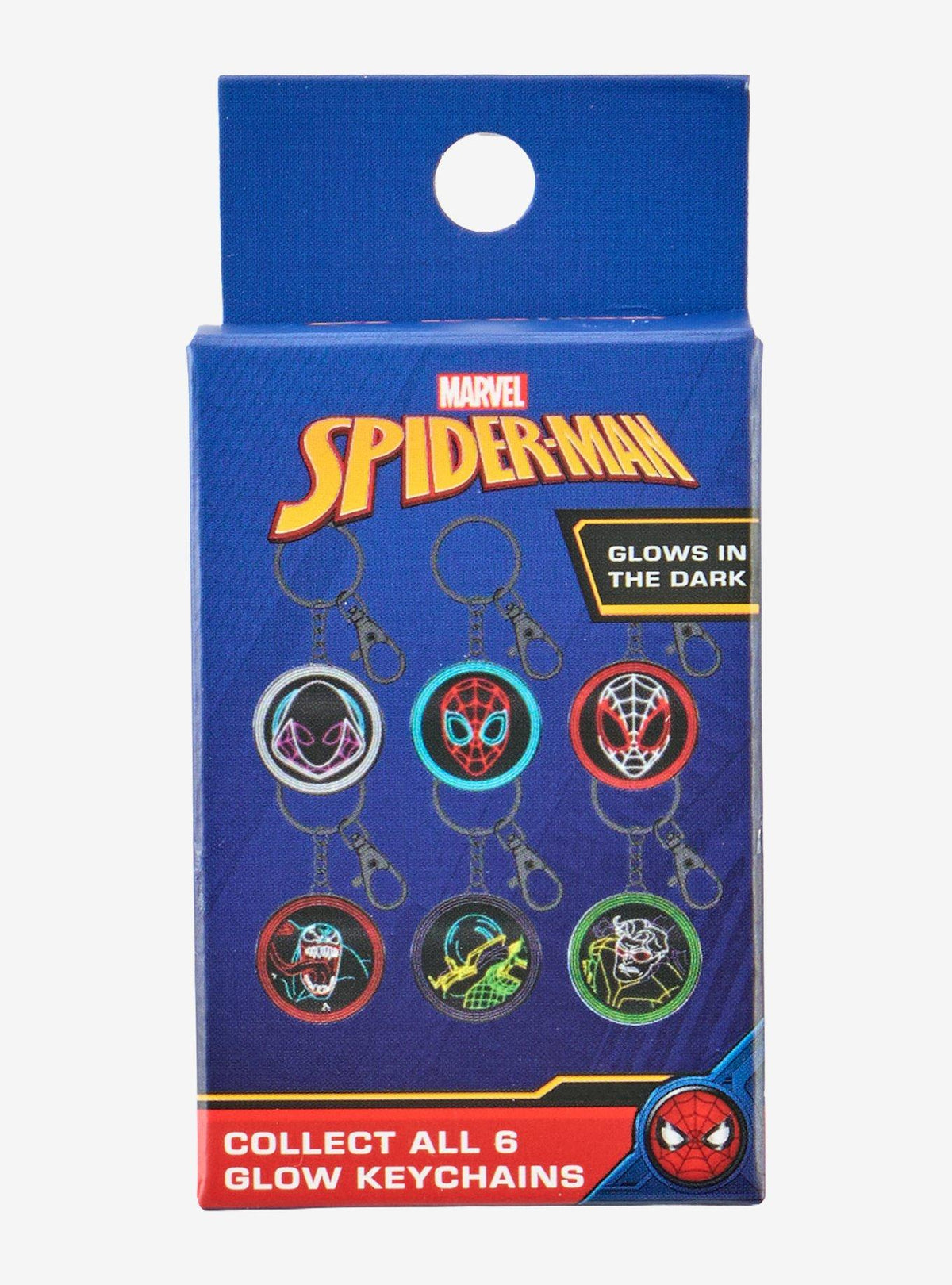 Llavero sorpresa de Spider-Man que brilla en la oscuridad