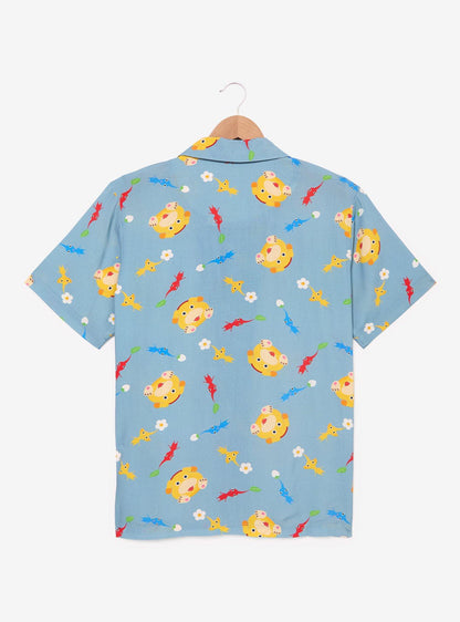 Camisa tejida abotonada Pikmin con estampado de Oatchi