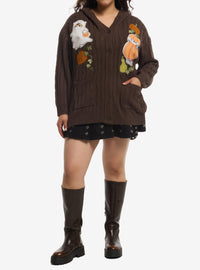 Chaleco tejido Mofusand de Halloween para niñas, tallas grandes