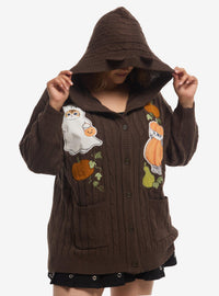 Chaleco tejido Mofusand de Halloween para niñas, tallas grandes