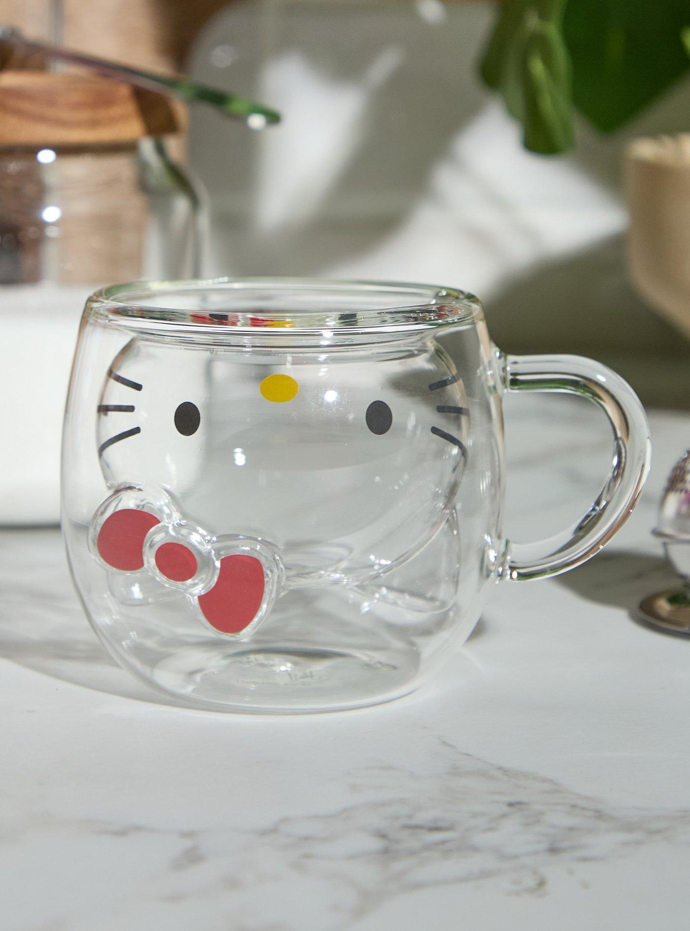 Taza de vidrio 3D Hello Kitty