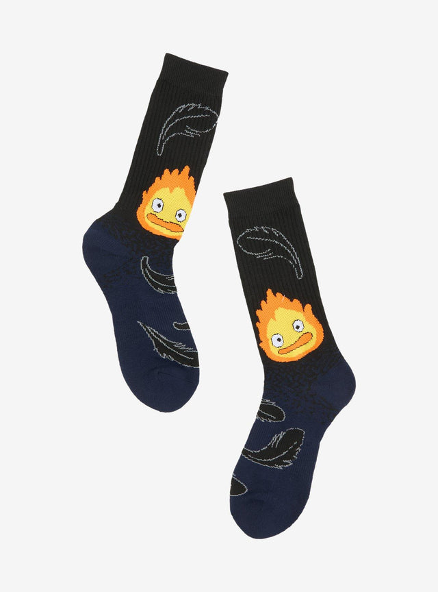 Calcetines de Howl's Moving Castle: Calcifer y plumas