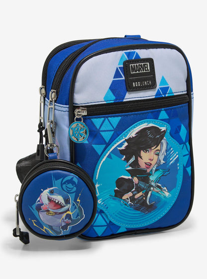 Cartera cruzada Marvel Rivals de Luna y Jeff
