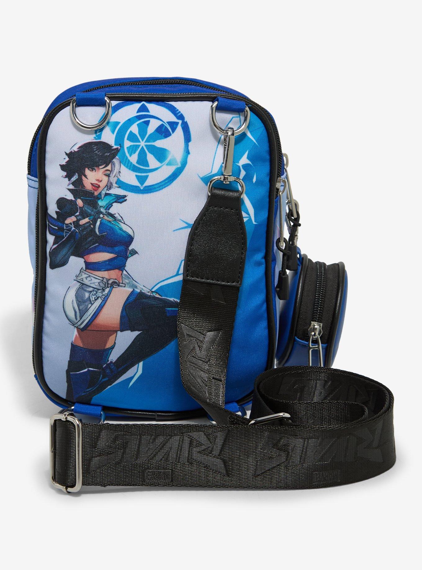Cartera cruzada Marvel Rivals de Luna y Jeff