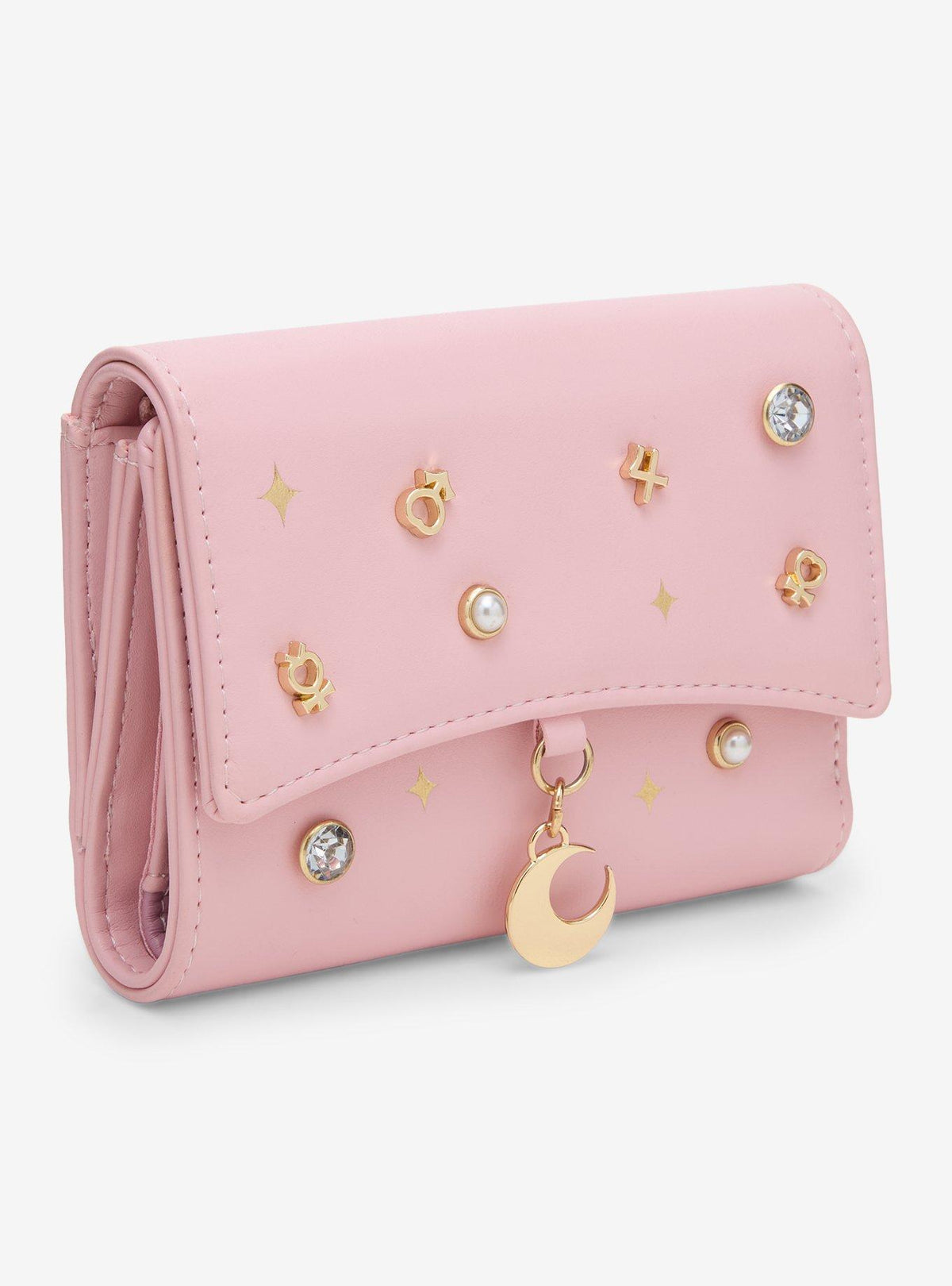 Billetera Sailor Moon con dijes y detalles brillantes