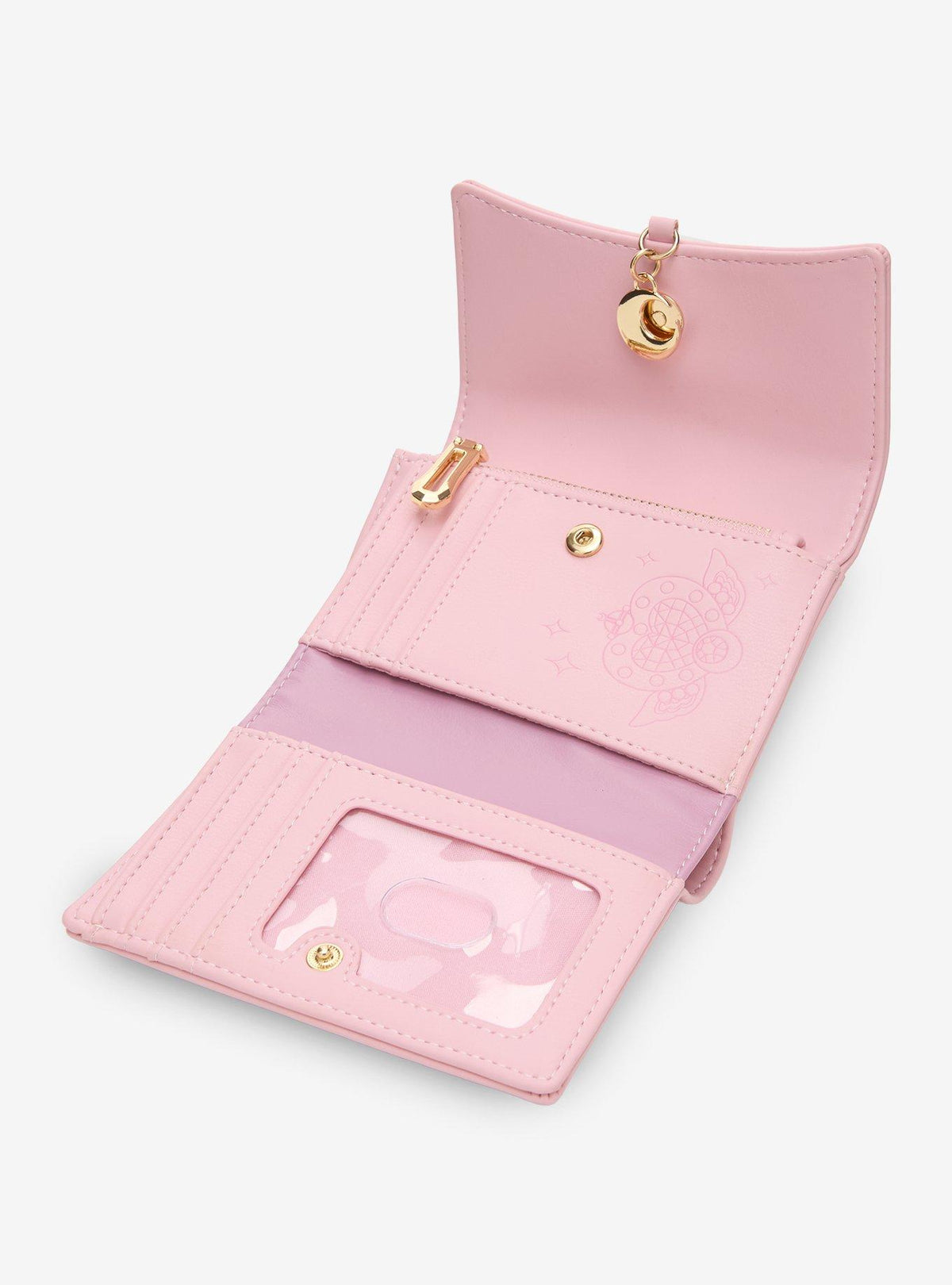 Billetera Sailor Moon con dijes y detalles brillantes