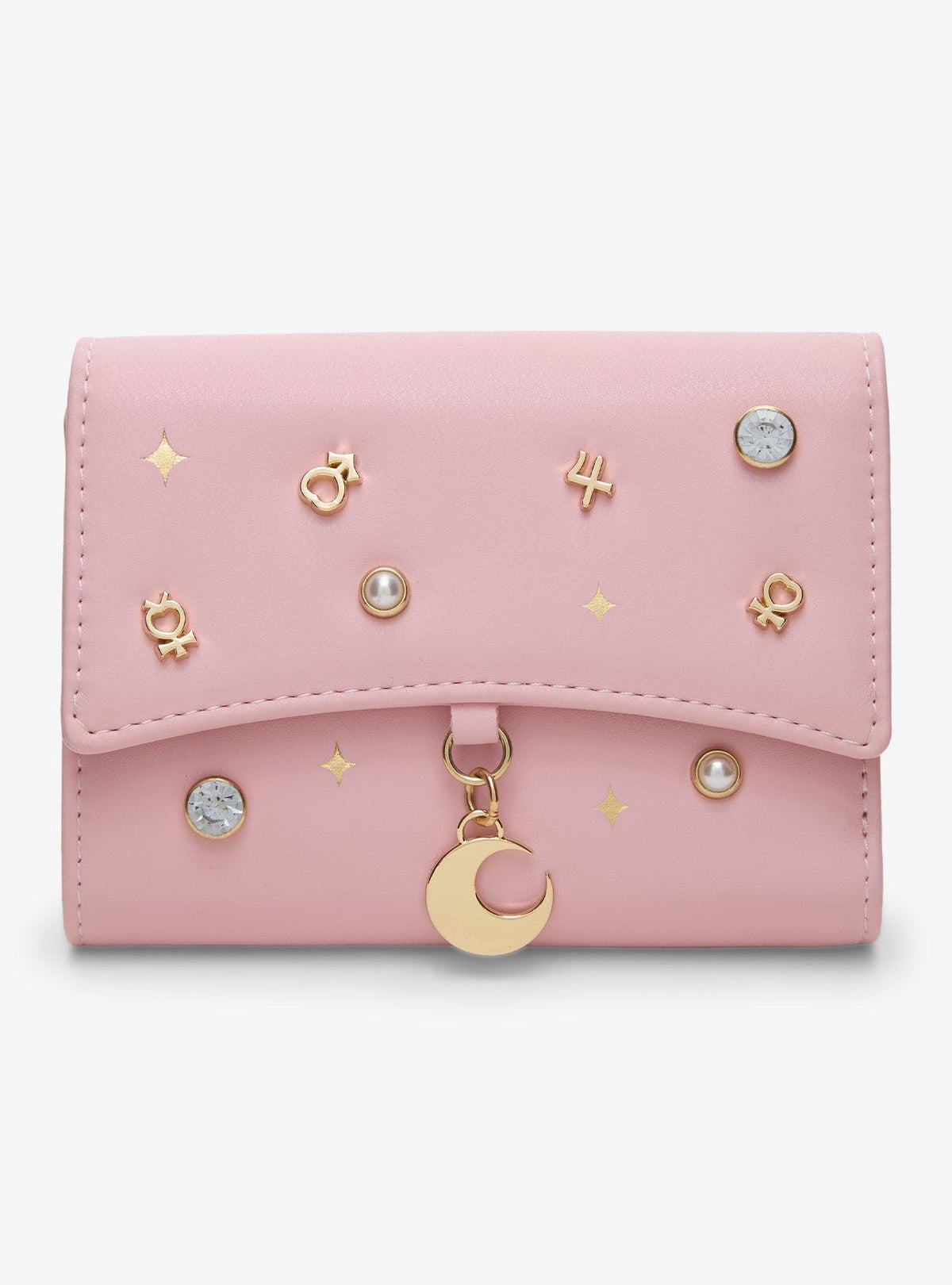 Billetera Sailor Moon con dijes y detalles brillantes
