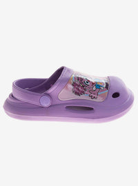 Zuecos morados Sesame Street para niñas pequeñas