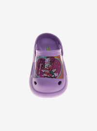 Zuecos morados Sesame Street para niñas pequeñas