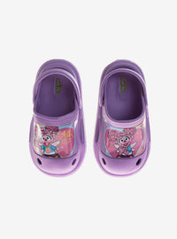 Zuecos morados Sesame Street para niñas pequeñas
