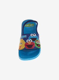 Sandalias tipo slide azules de Sesame Street para niños