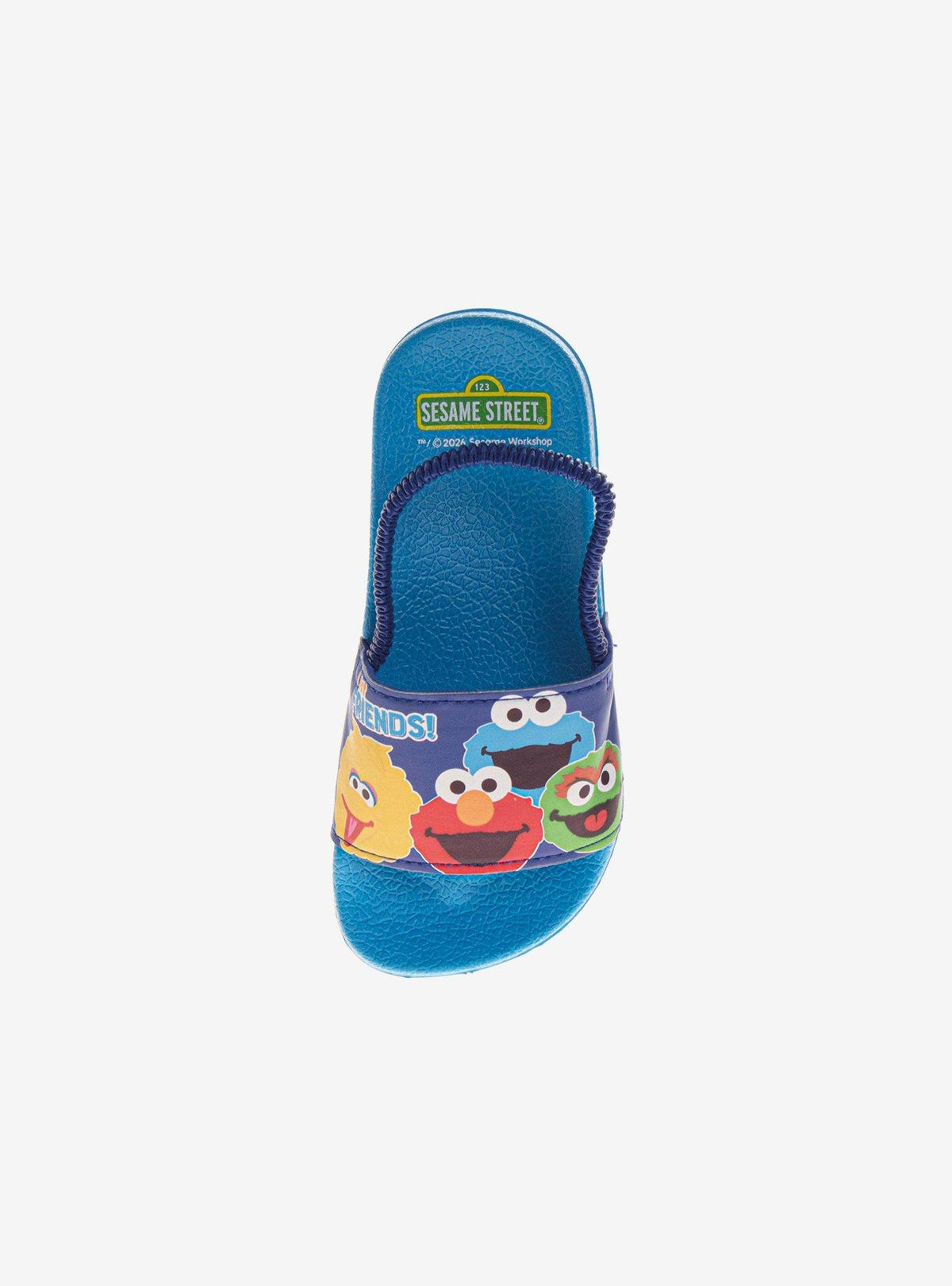 Sandalias tipo slide azules de Sesame Street para niños