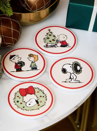 Set de Posavasos Navideños Peanuts