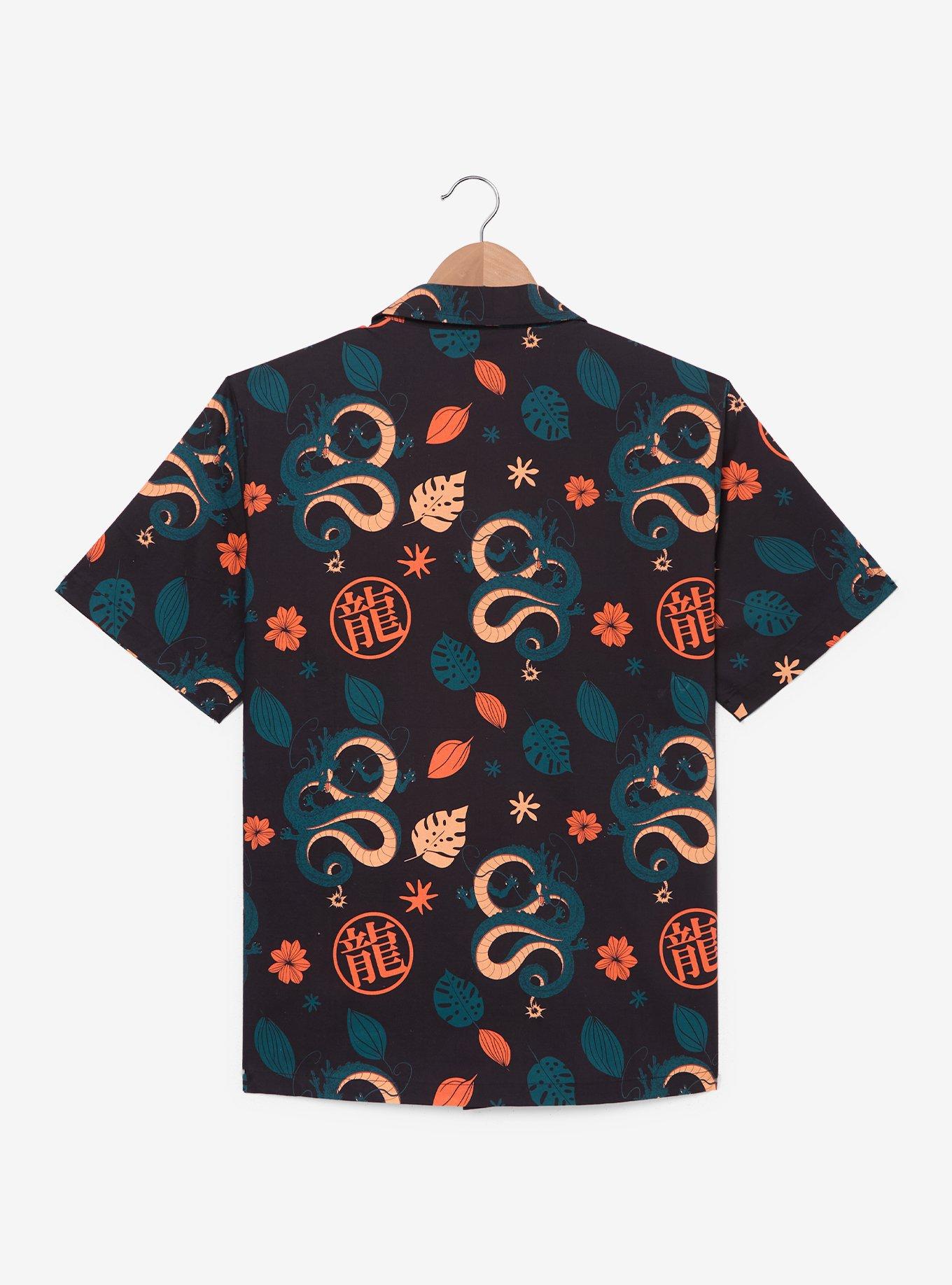 Camisa Dragon Ball Z Shenron con estampado tropical