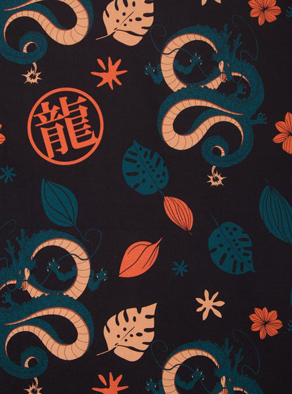 Camisa Dragon Ball Z Shenron con estampado tropical