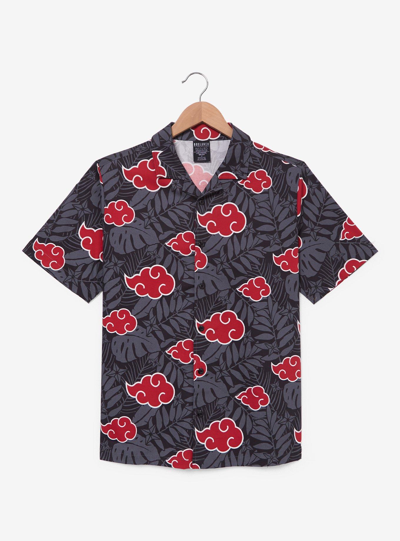 Camisa tropical Naruto Shippuden con nubes Akatsuki