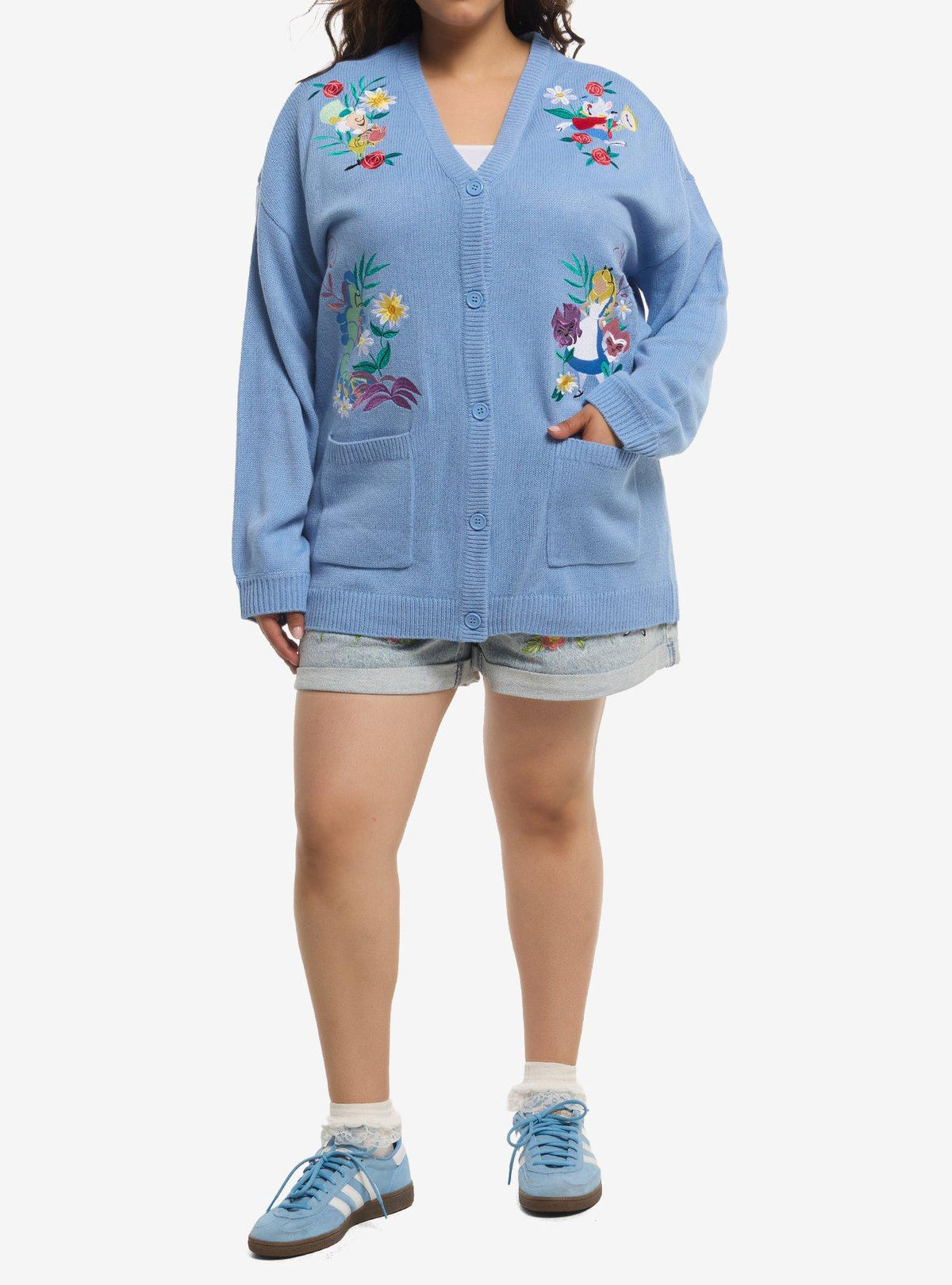 Chaleco bordado de Alice in Wonderland para niñas plus size
