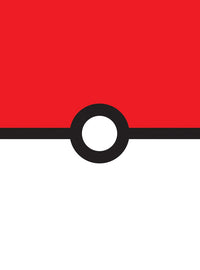 Mural adhesivo Pokémon Poké Ball rojo y blanco