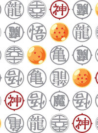 Papel mural adhesivo Dragon Ball Z de símbolos