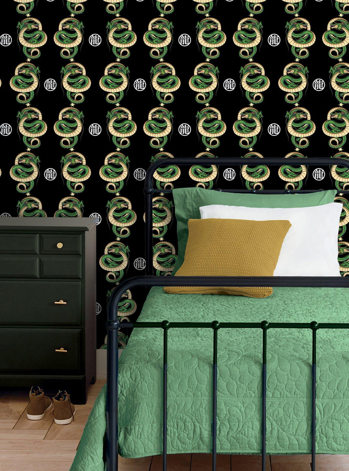 Papel mural adhesivo Dragon Ball Z Shenron negro