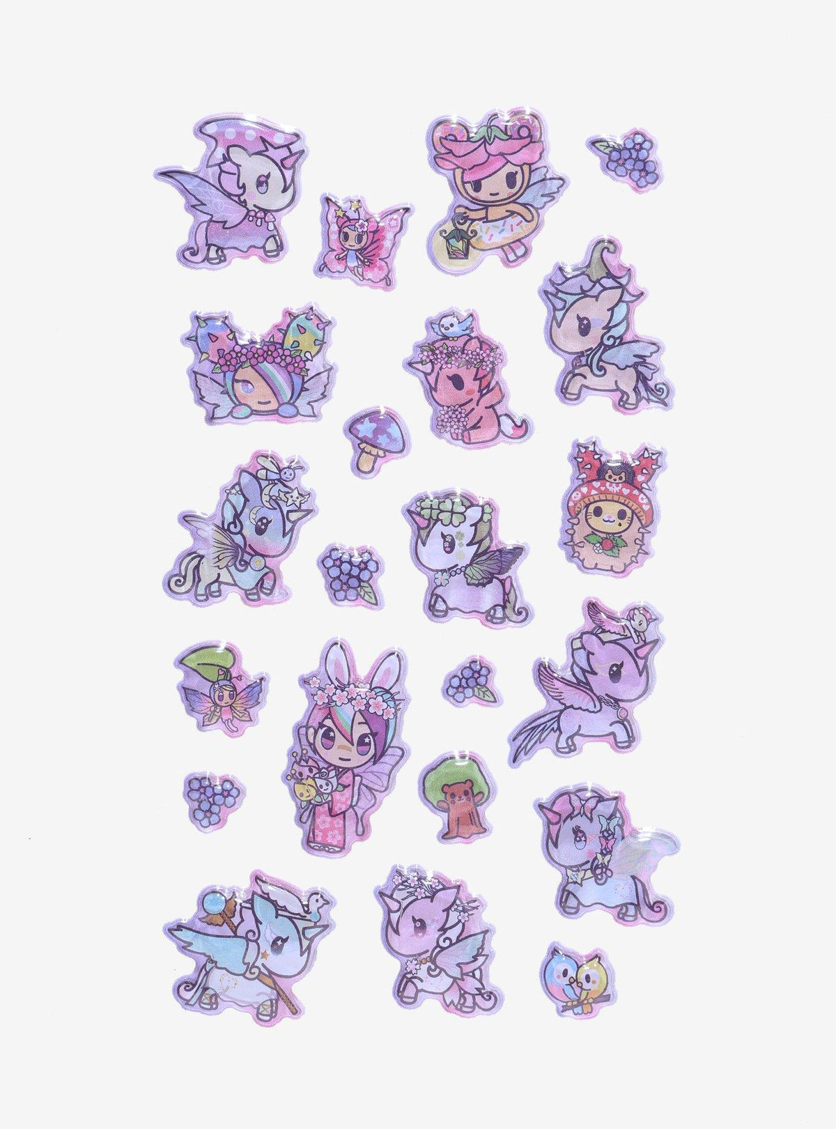 Lámina de stickers acolchados tokidoki Forest Fairies