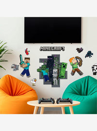 Adhesivos de pared de criaturas hostiles de Minecraft