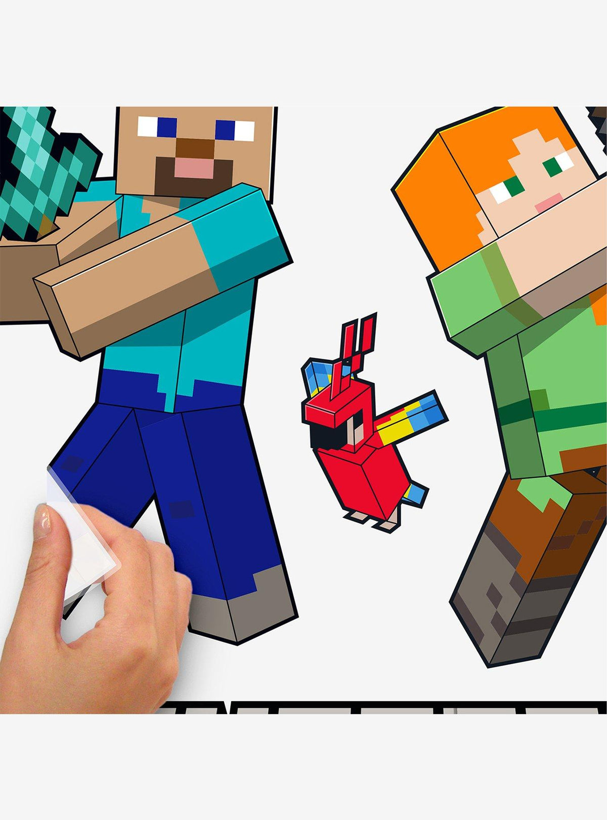 Adhesivos de pared de criaturas hostiles de Minecraft
