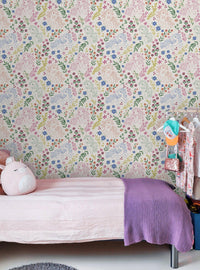 Papel mural autoadhesivo My Little Pony floral retro crema