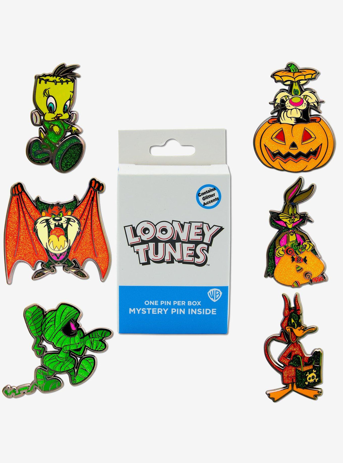 Caja sorpresa de pines esmaltados Looney Tunes Halloween