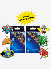 Caja sorpresa de pines esmaltados DC Comics, Serie 2 (pack de 2)