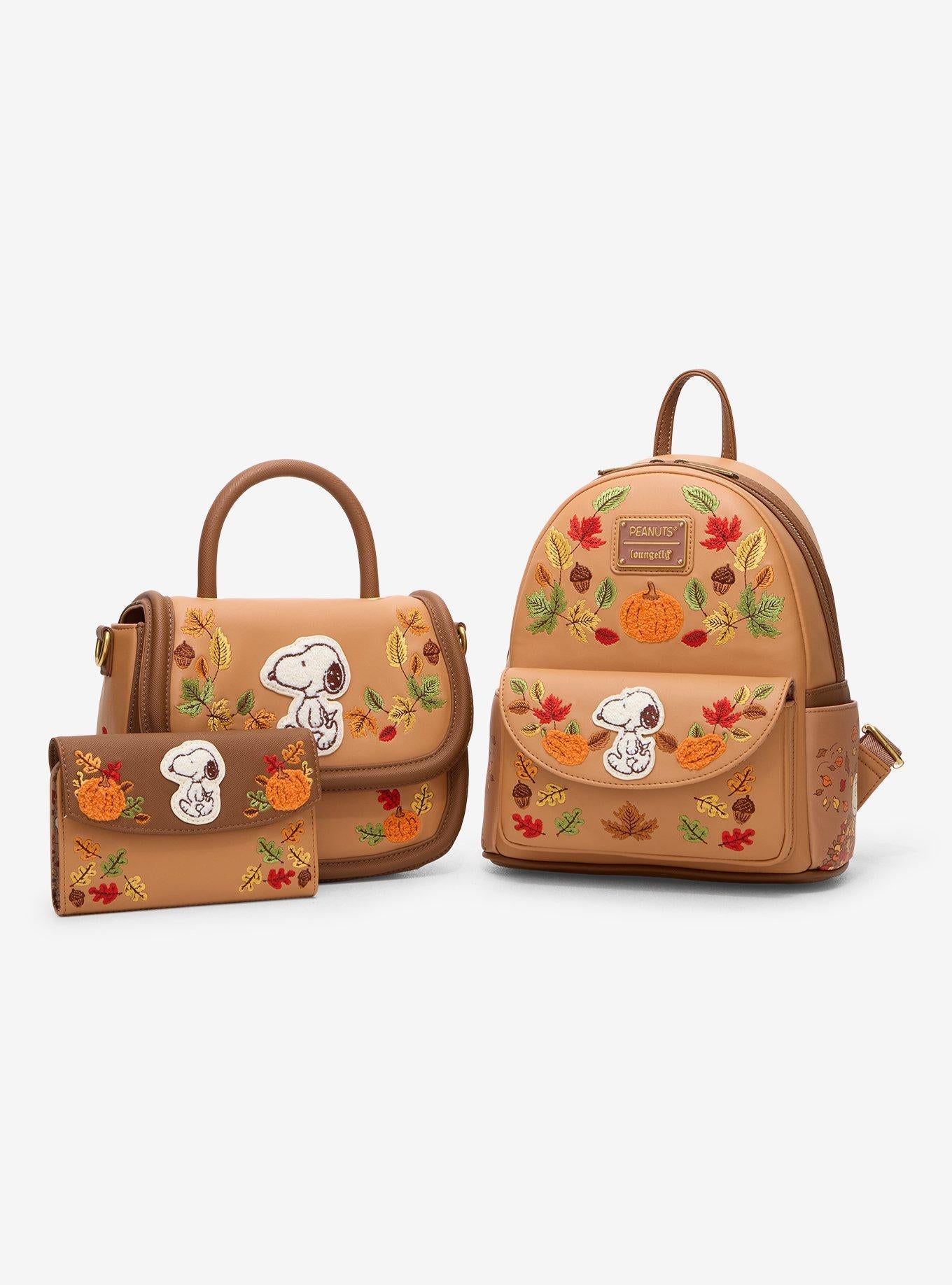 Cartera bandolera Peanuts Snoopy Hojas de otoño