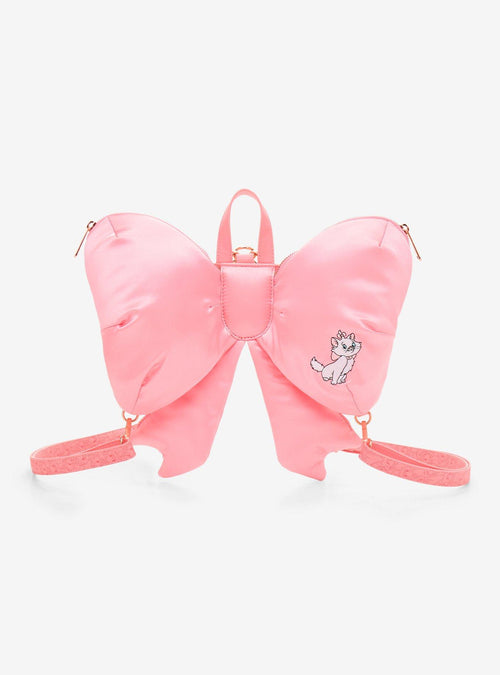 Mochila mini Marie satinada con forma de lazo