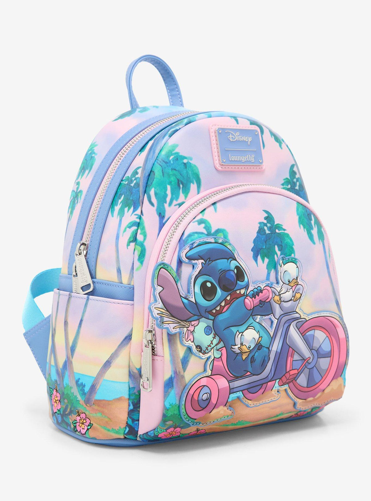 Mini mochila Stitch y Scrump en bicicleta - Lilo & Stitch
