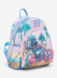 Mini mochila Stitch y Scrump en bicicleta - Lilo & Stitch