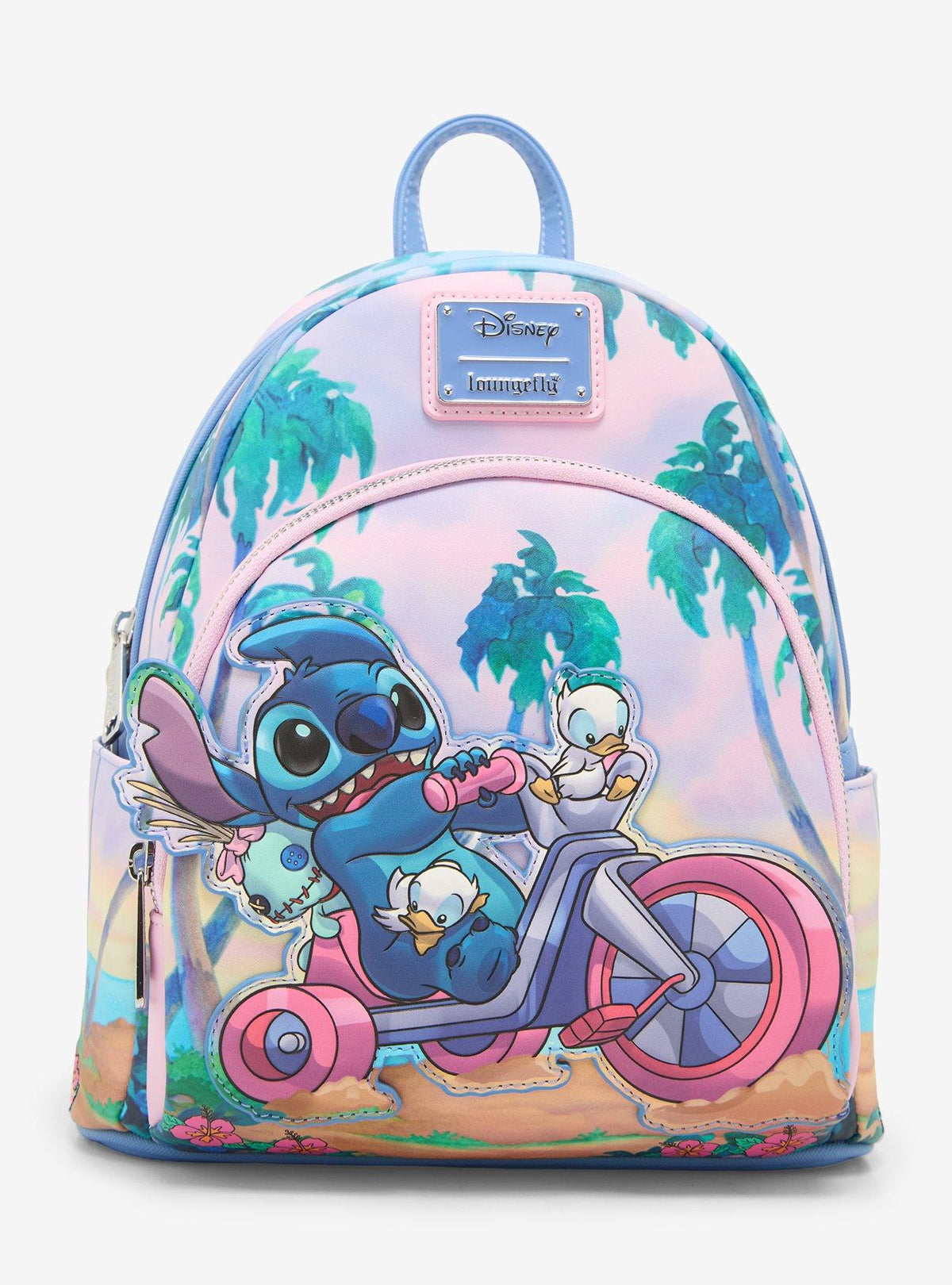 Mini mochila Stitch y Scrump en bicicleta - Lilo & Stitch