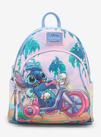 Mini mochila Stitch y Scrump en bicicleta - Lilo & Stitch