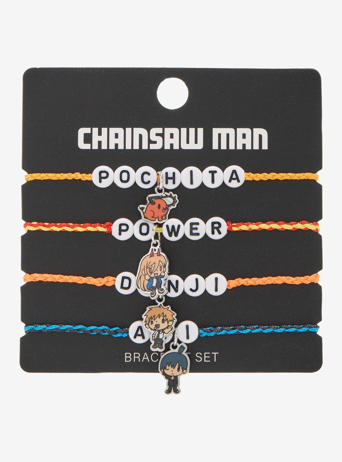 Set de pulseras de cordón de Chainsaw Man