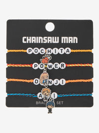 Set de pulseras de cordón de Chainsaw Man