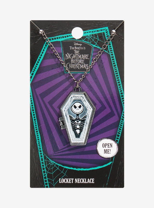 Collar relicario ataúd Jack y Sally