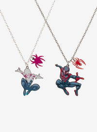 Set de collares de amistad de Miles Morales y Ghost-Spider