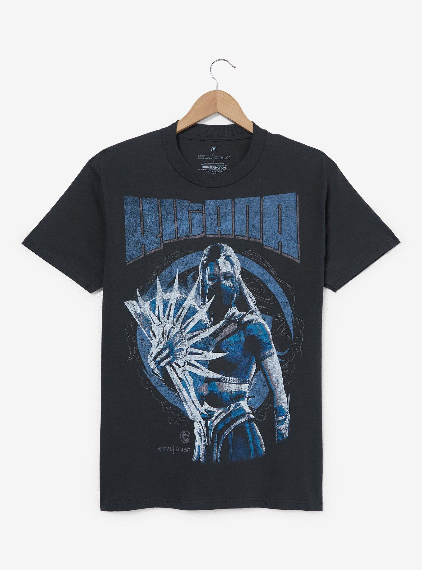 Polera Mortal Kombat con retrato de Kitana