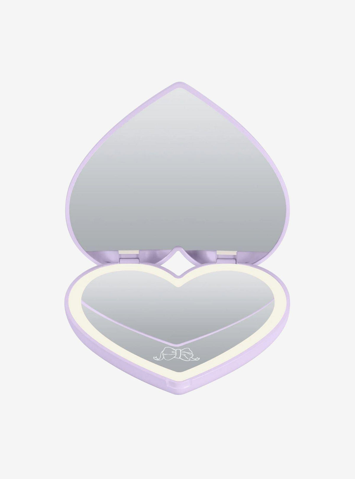 Espejo compacto LED con forma de corazón Kuromi