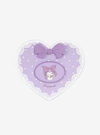 Espejo compacto LED con forma de corazón Kuromi