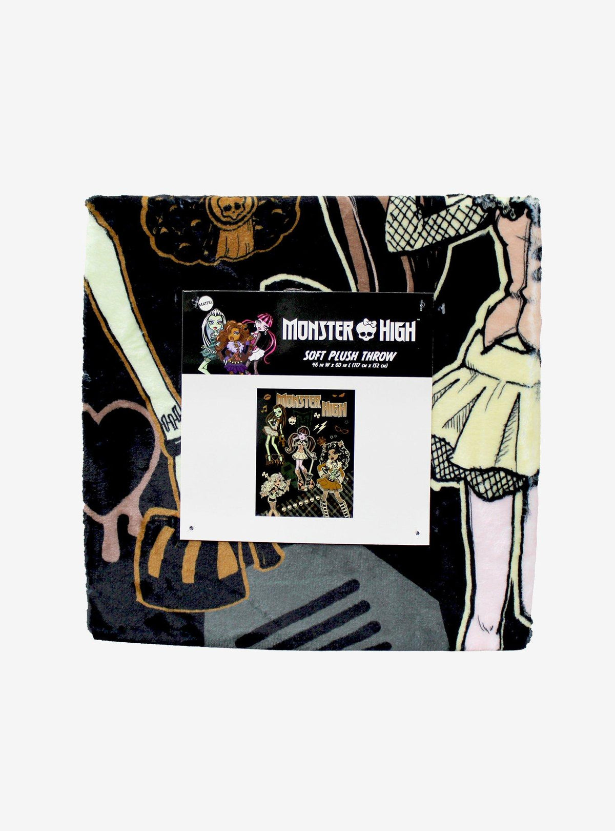 Manta suave Monster High en tonos sepia