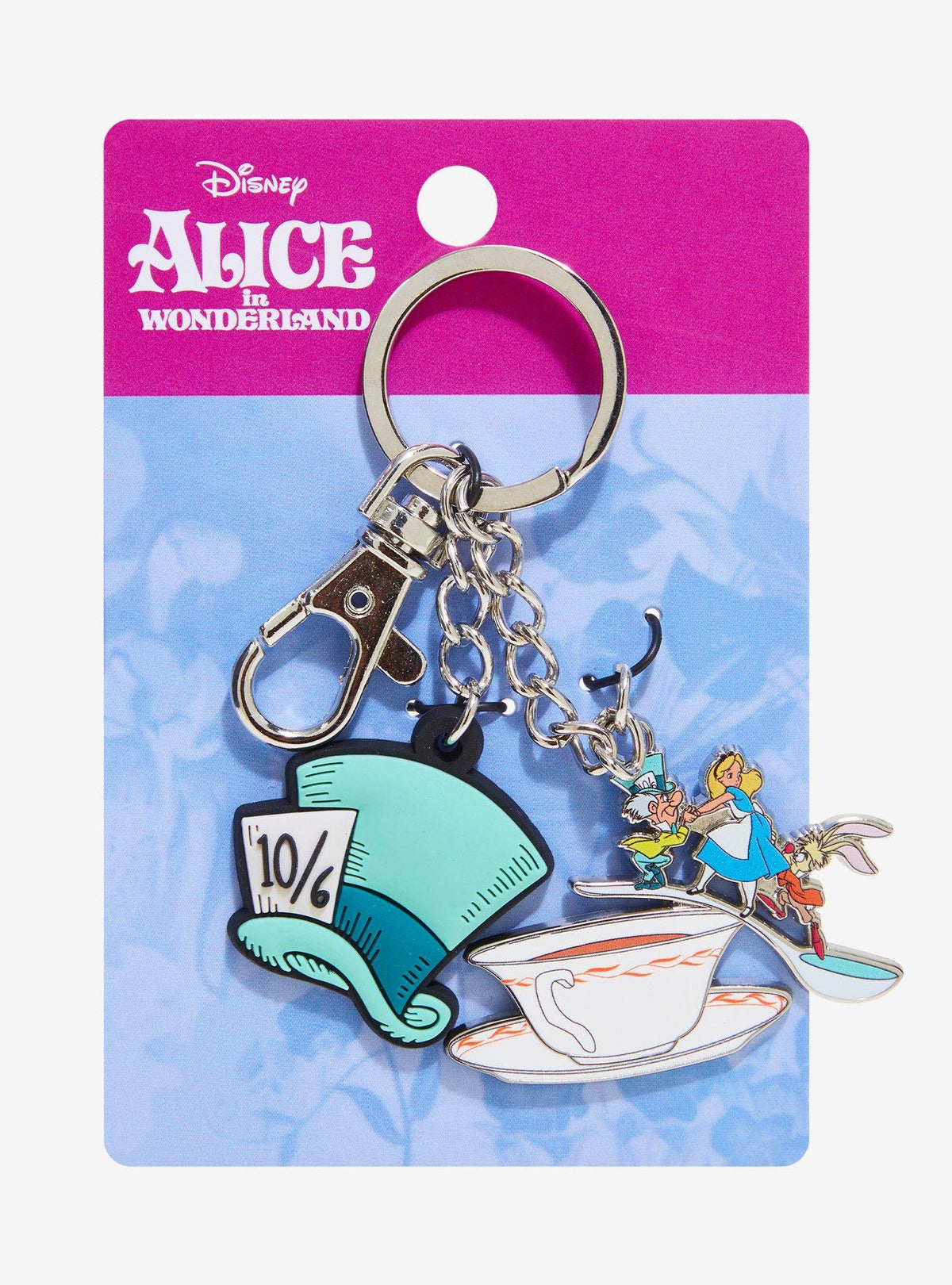 Llavero con dijes de Mad Hatter - Alice in Wonderland