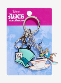 Llavero con dijes de Mad Hatter - Alice in Wonderland